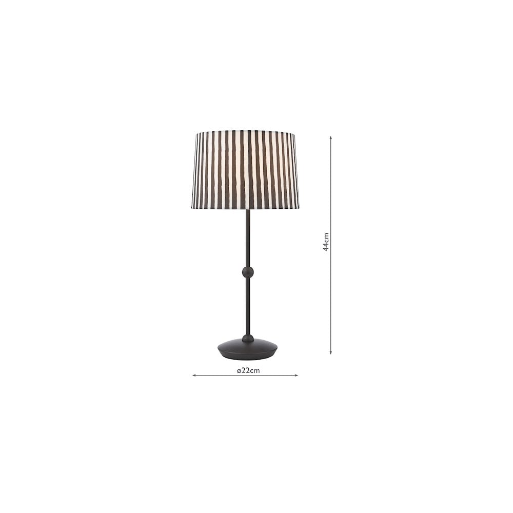 Dar SOS4222 Sosa Table Lamp Matt Black With Shade