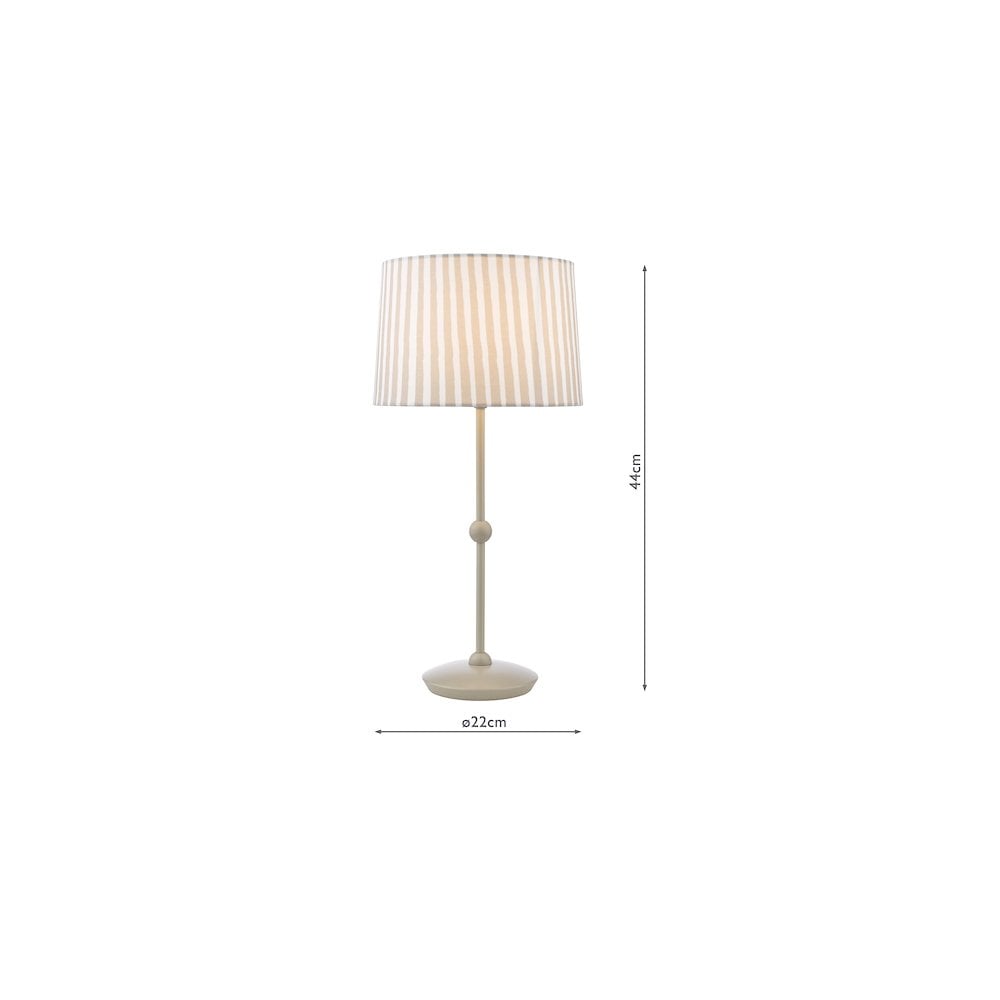 Dar SOS4229 Sosa Table Lamp Matt Taupe With Shade