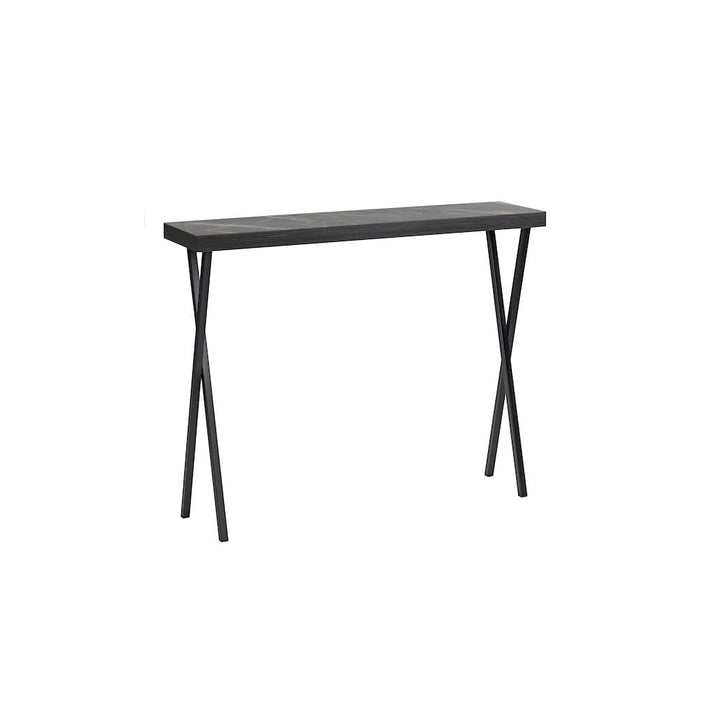 Dar 001DAT004 Data Console Table Dark Marble Effect