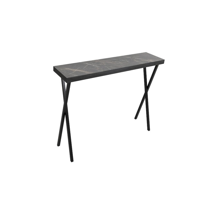 Dar 001DAT004 Data Console Table Dark Marble Effect