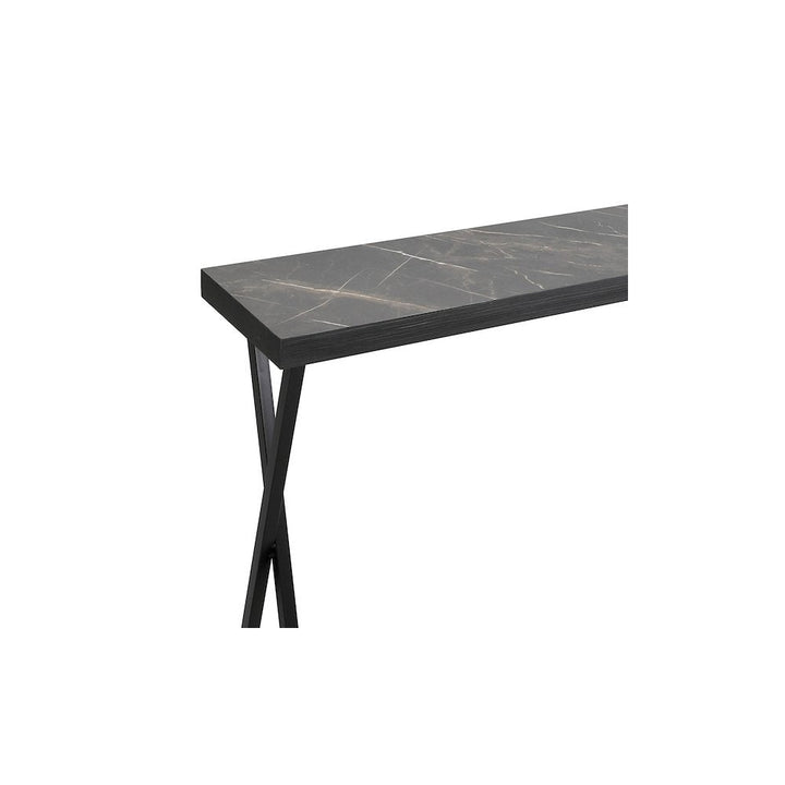 Dar 001DAT004 Data Console Table Dark Marble Effect