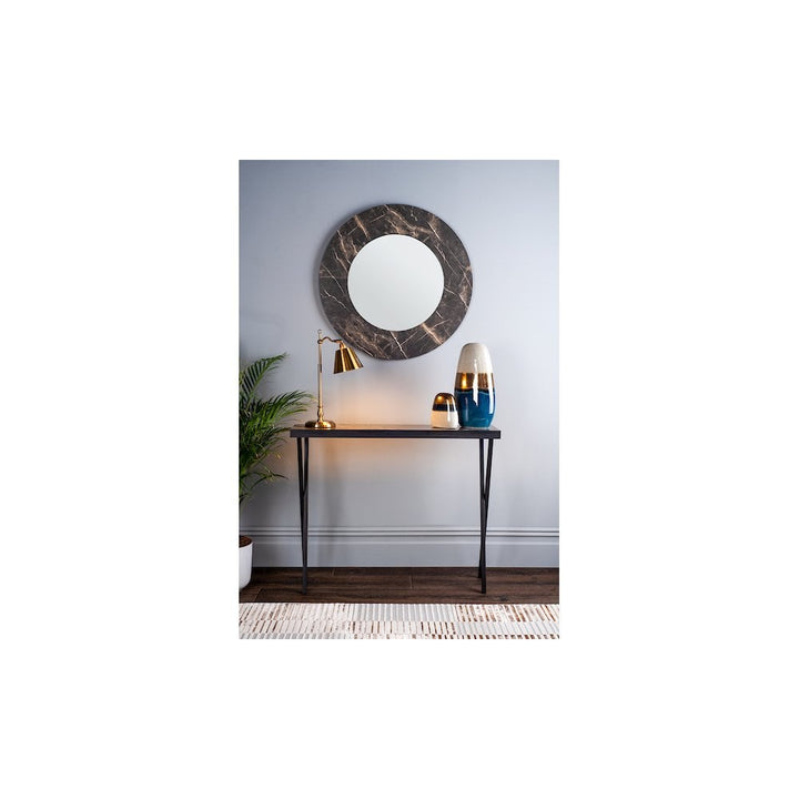 Dar 001DAT004 Data Console Table Dark Marble Effect