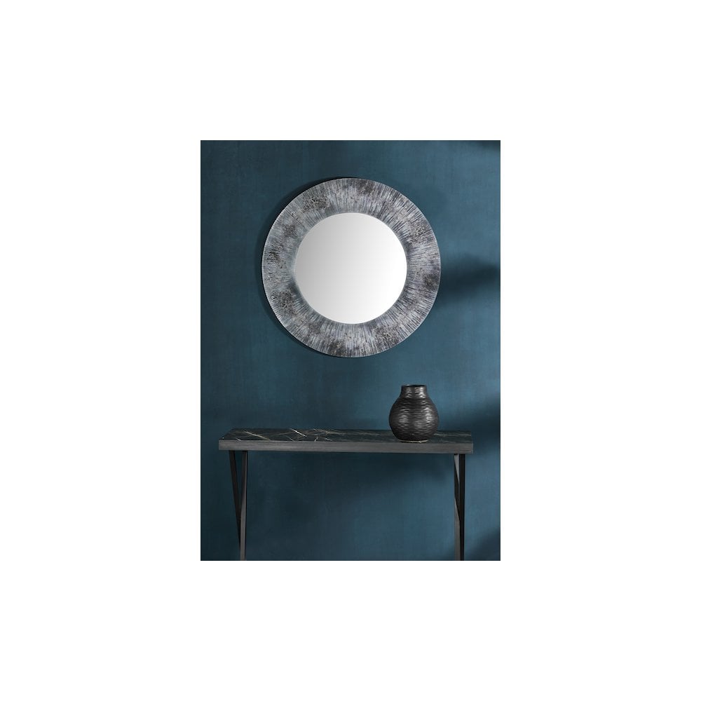 Dar 001DAT004 Data Console Table Dark Marble Effect