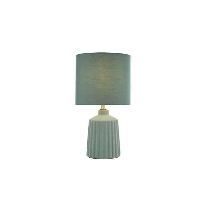 Dar CHL4124 Chloris Small Table Lamp Green With Shade