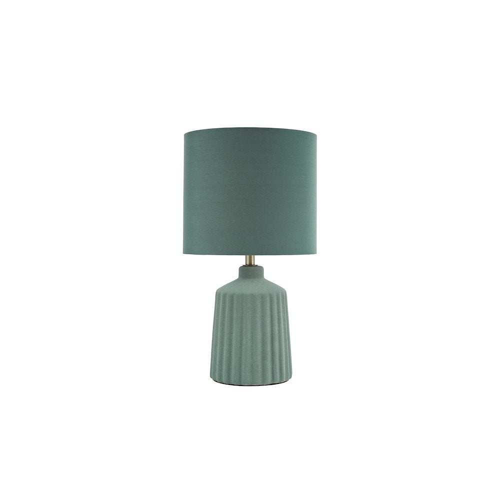 Dar CHL4124 Chloris Small Table Lamp Green With Shade