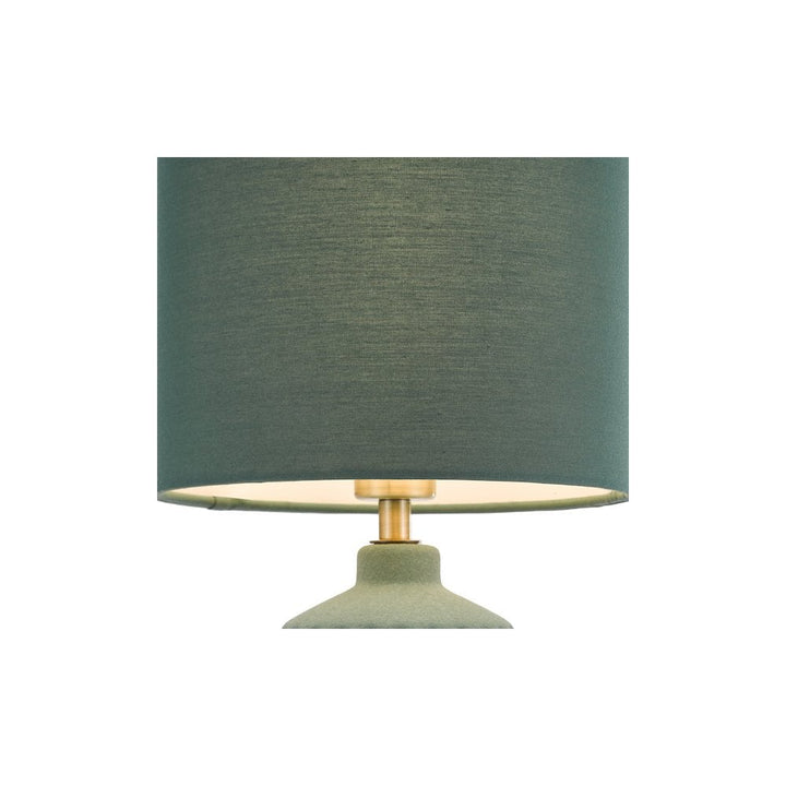 Dar CHL4124 Chloris Small Table Lamp Green With Shade