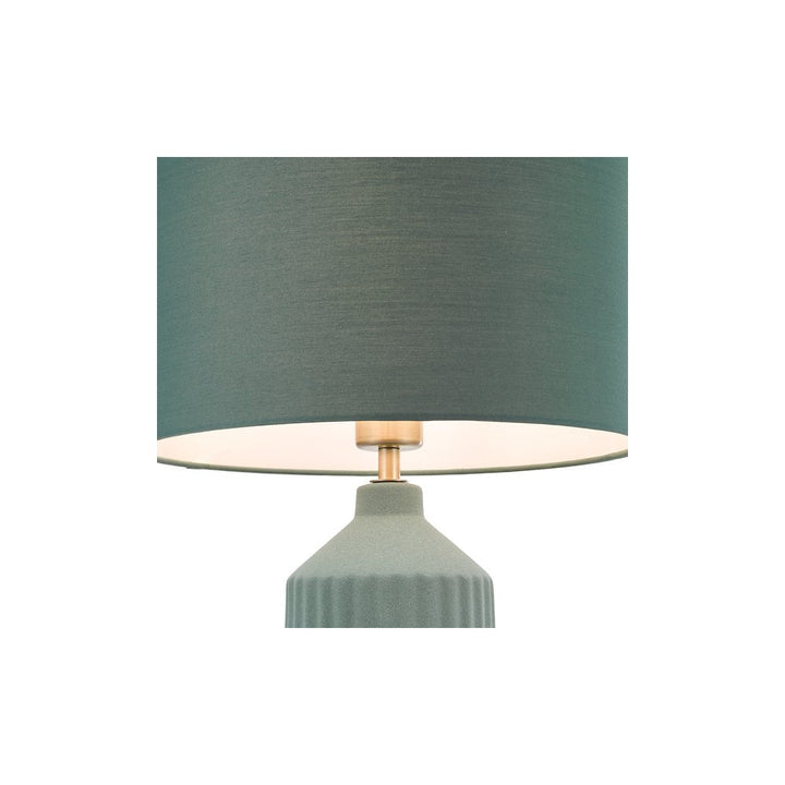 Dar CHL4324 Chloris Large Table Lamp Green With Shade