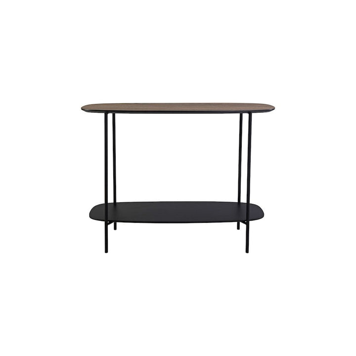 Dar 001ETO001 Etoile Console Table Mocha Veneer and Matt Black