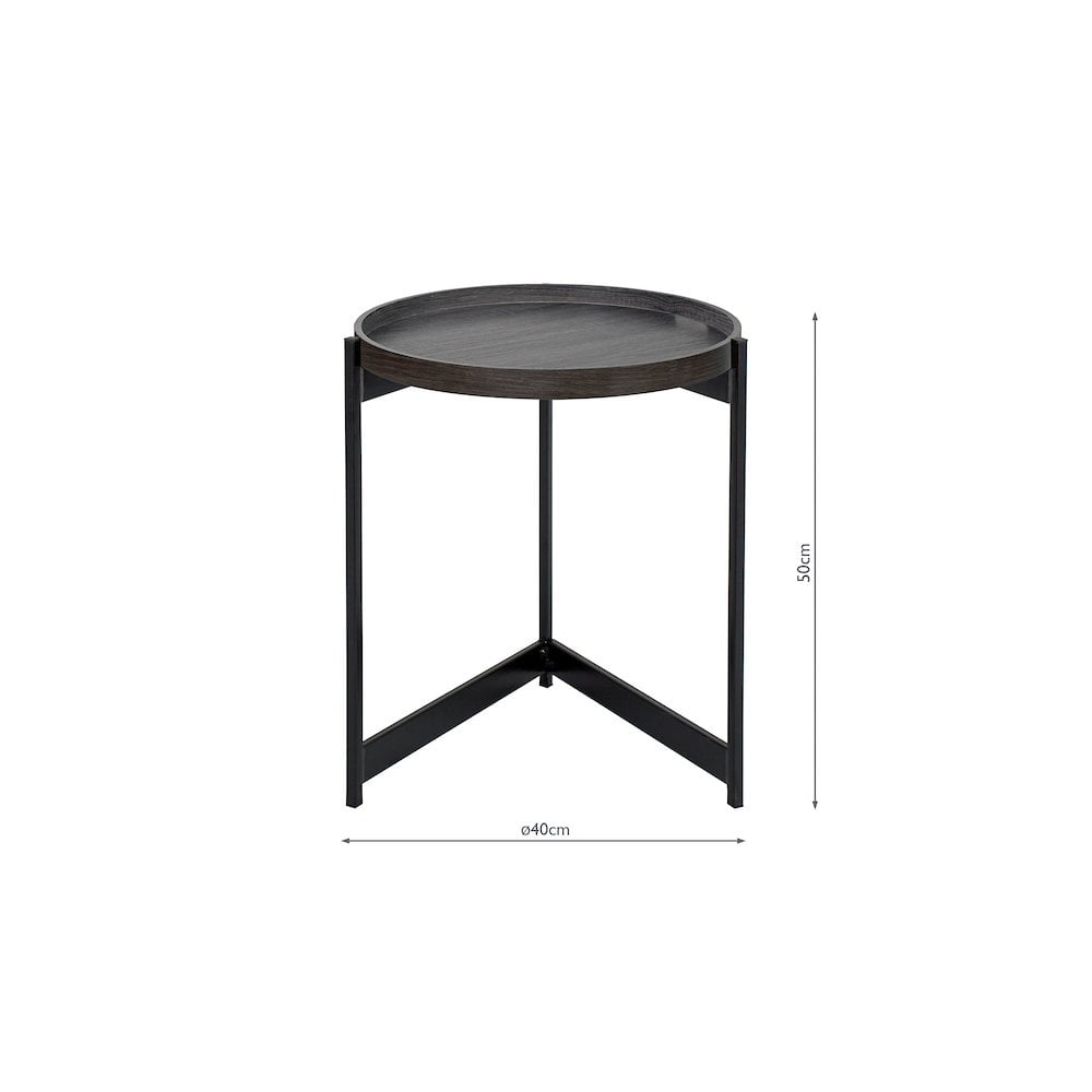 Dar 001TOM001 Tomal Round Table Dark Oak Style Effect