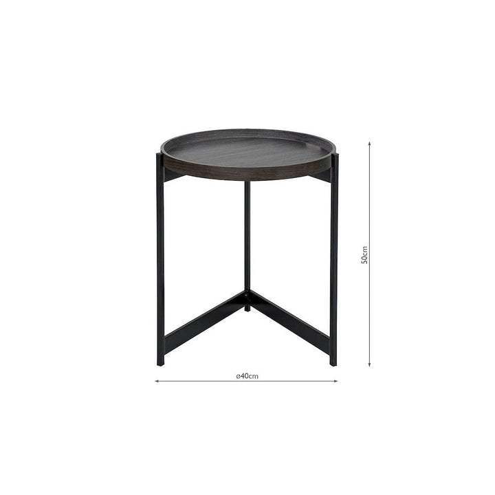 Dar 001TOM001 Tomal Round Table Dark Oak Style Effect