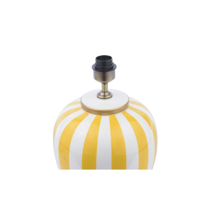 Dar CIR4226-ULY1415 Circus Table Lamp Yellow and White With Shade