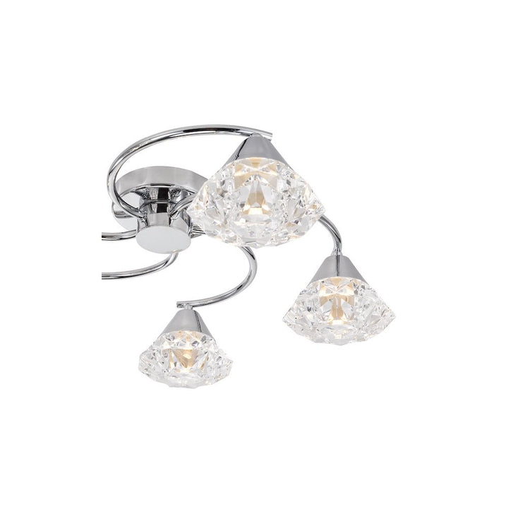 Dar DIL5450 Dilys 5 Light Semi-Flush Polished Chrome