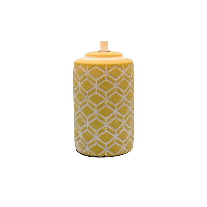 Dar ILO4211 Ilona Ceramic Table Lamp Yellow With Shade