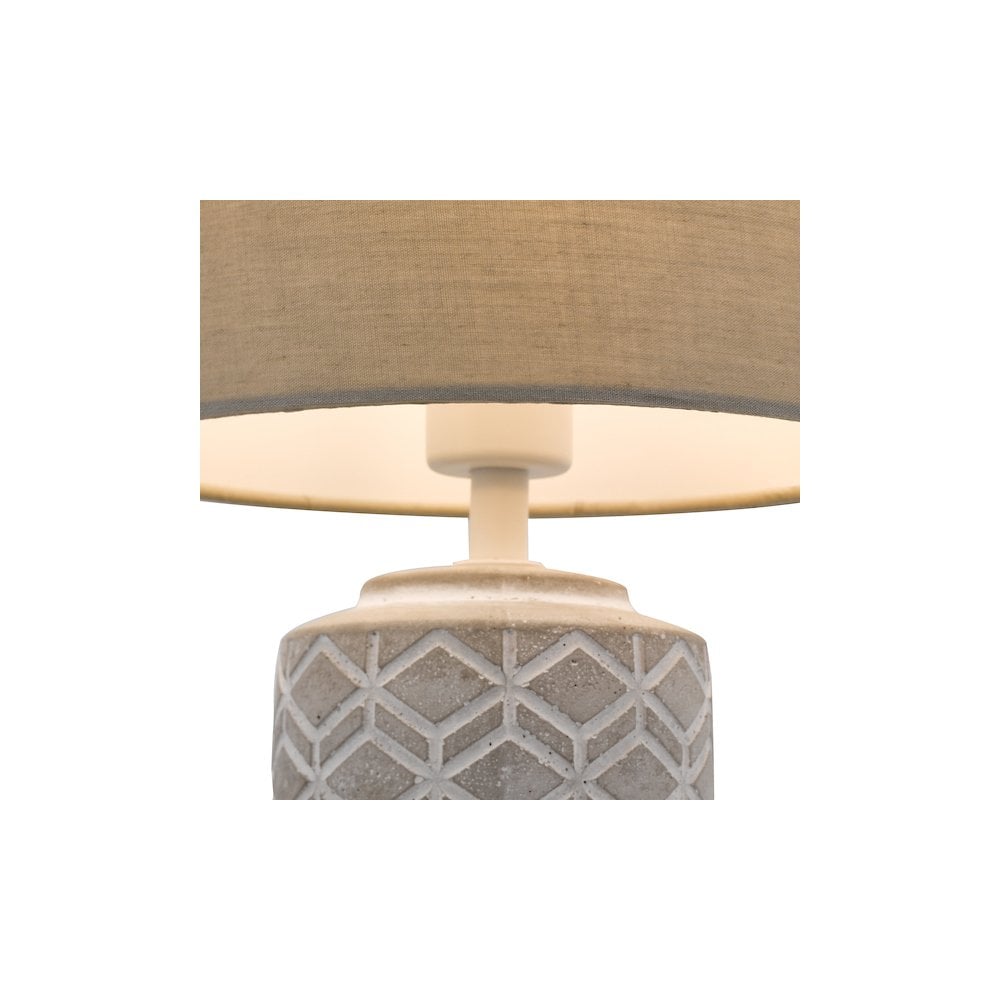 Dar ILO4239 Ilona Ceramic Table Lamp Grey With Shade