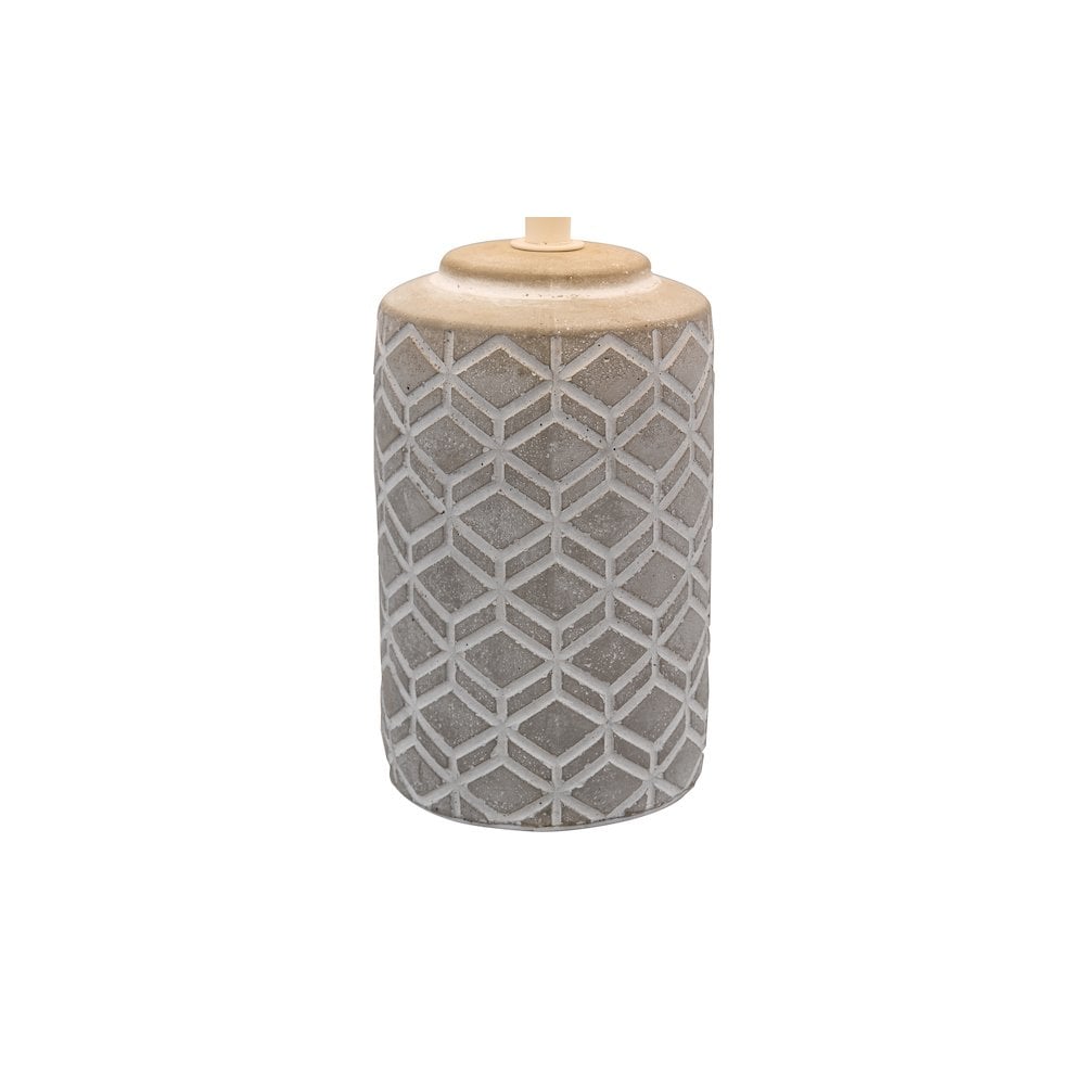 Dar ILO4239 Ilona Ceramic Table Lamp Grey With Shade