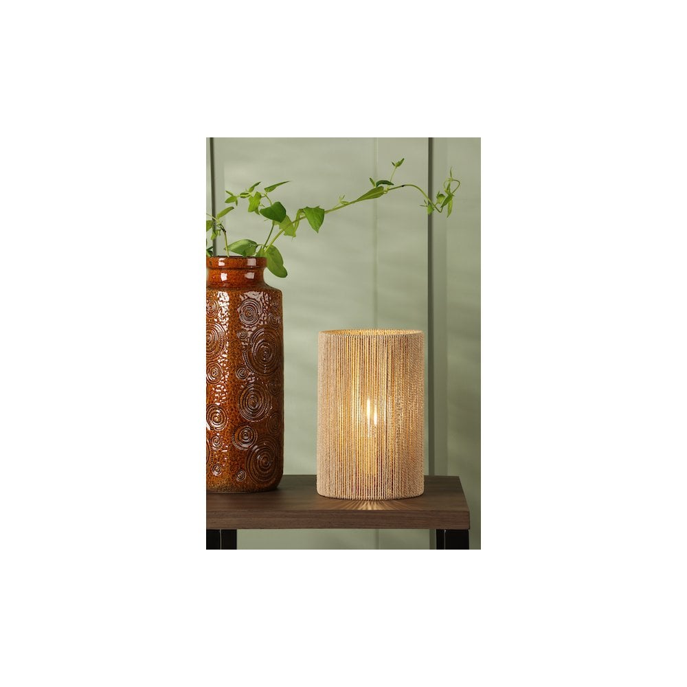 Dar KEO4229 Keona Table Lamp Natural String Shade