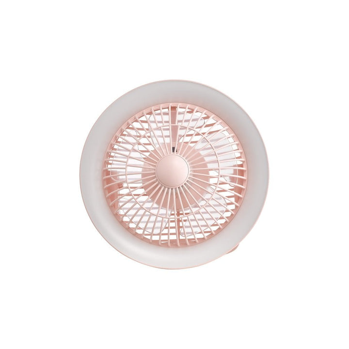 Dar TUR4103 Turbo Rechargeable Desk Fan With Lamp Pink LED