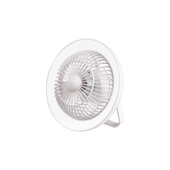 Dar TUR412 Turbo Rechargeable Desk Fan With Lamp White LED