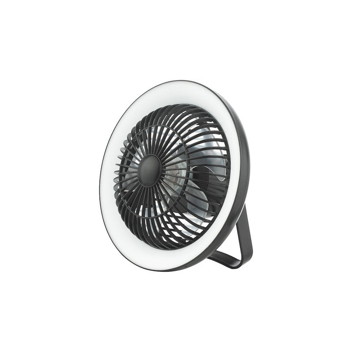 Dar TUR4122 Turbo Desk Fan With Lamp Black LED