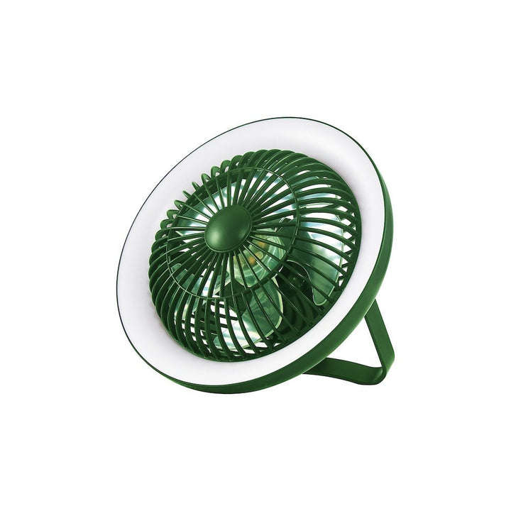 Dar TUR4124 Turbo Rechargeable Desk Fan With Lamp Green LED