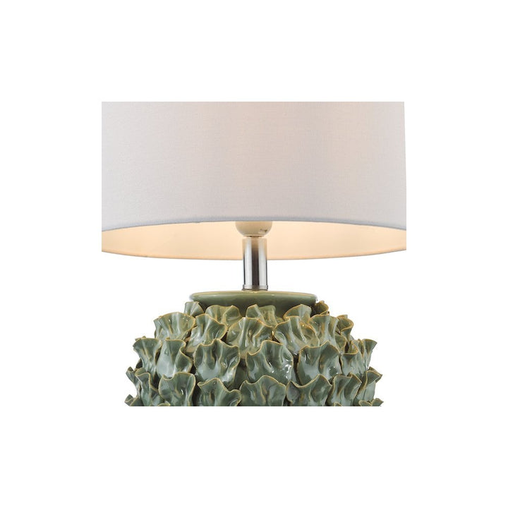 Dar AIL4224-PYR142 Ailsa Ceramic Table Lamp Green With Shade