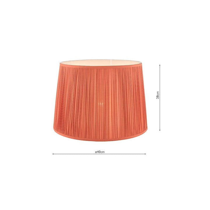 Dar CYA4203-ZEE1603 Cyanea Ceramic Table Lamp Pink and Satin Chrome With Shade