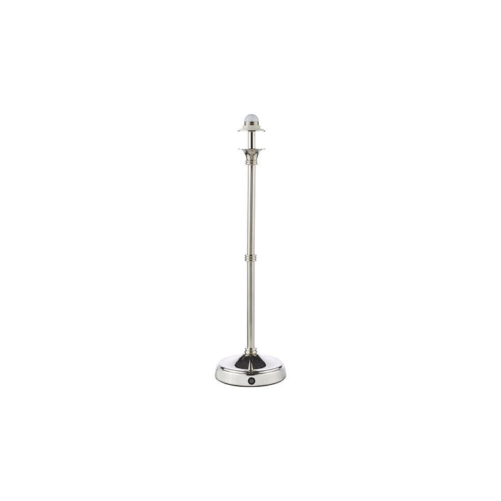 Dar DAH4238-IKA1023 Dahl Rechargeable LED Table Lamp Polished Nickel With Ikat Shade