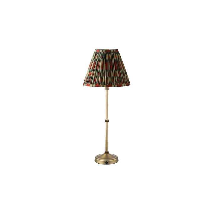 Dar DAH4275-IKA1025 Dahl Rechargeable Table Lamp Matt Antique Brass With Shade LED