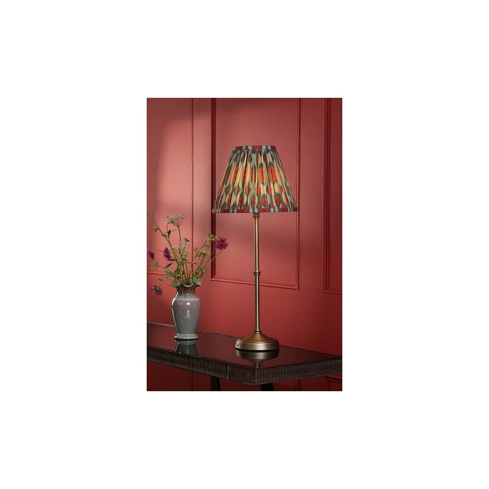 Dar DAH4275-IKA1025 Dahl Rechargeable Table Lamp Matt Antique Brass With Shade LED