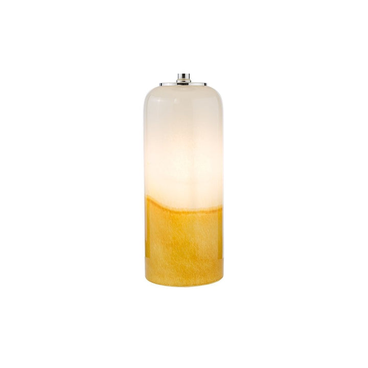 Dar DEA4226-ULY1615 Deandra Table Lamp Yellow and White Art Glass With Shade