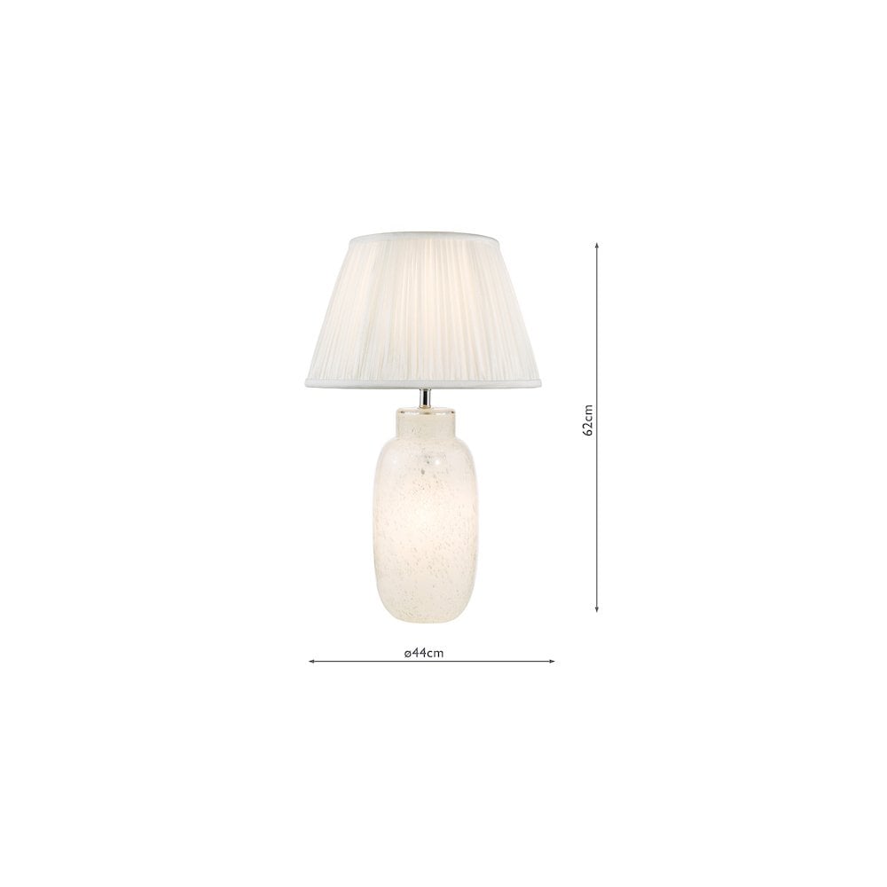 Dar ILE422-ULY1615 Ileana Table Lamp White Glass With Shade