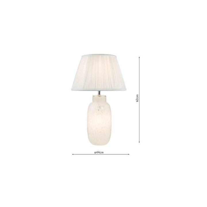 Dar ILE422-ULY1615 Ileana Table Lamp White Glass With Shade