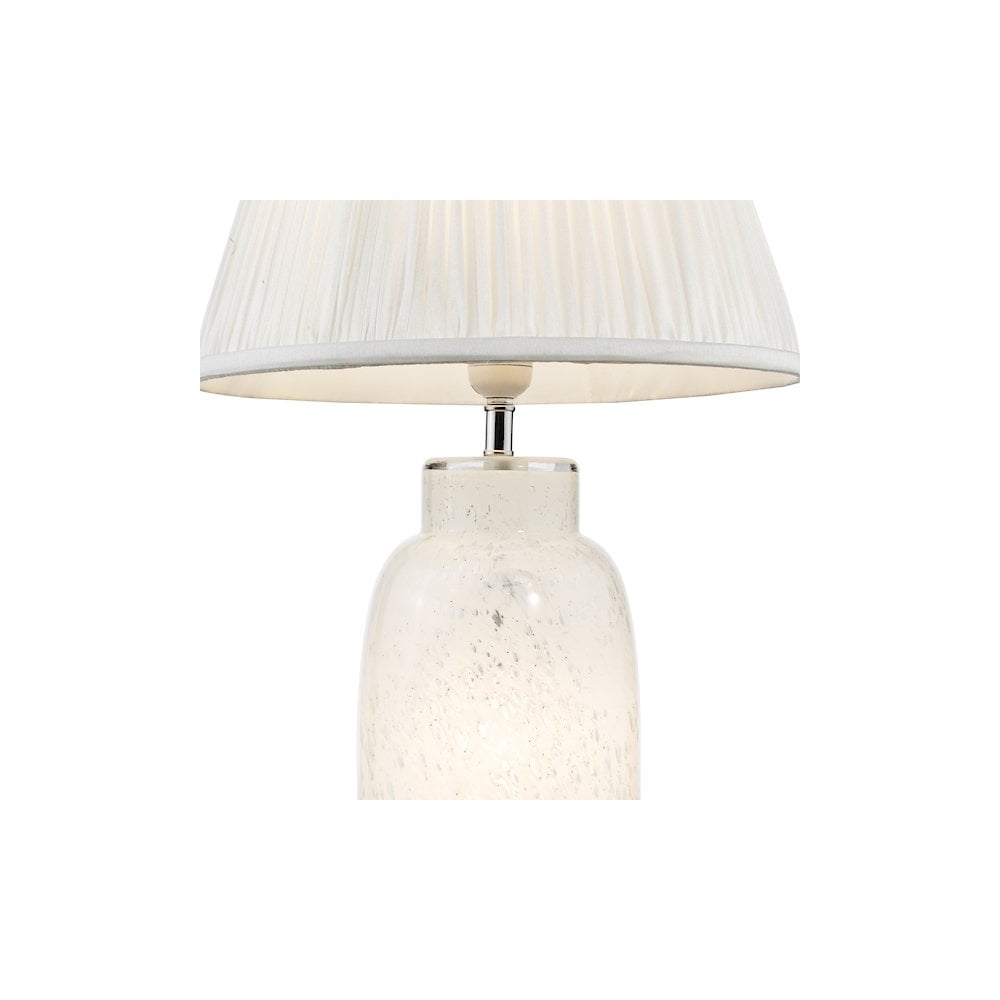 Dar ILE422-ULY1615 Ileana Table Lamp White Glass With Shade