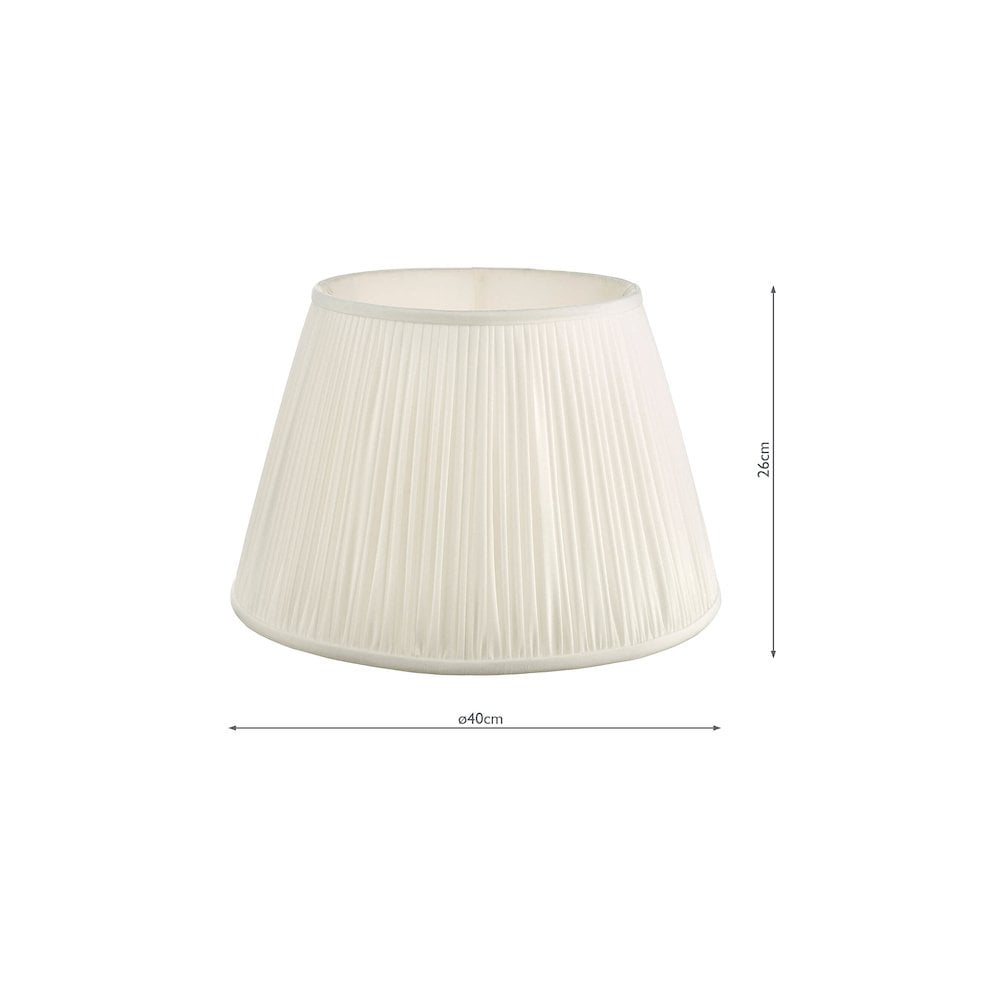 Dar ILE422-ULY1615 Ileana Table Lamp White Glass With Shade