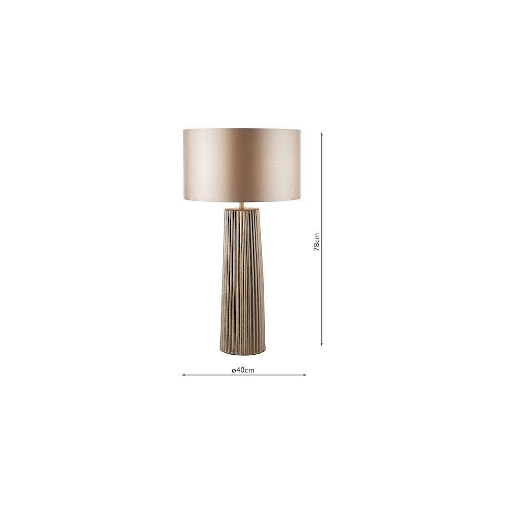 Dar MYL4229-LYR1629 Myla Ceramic Table Lamp Bronze With Shade