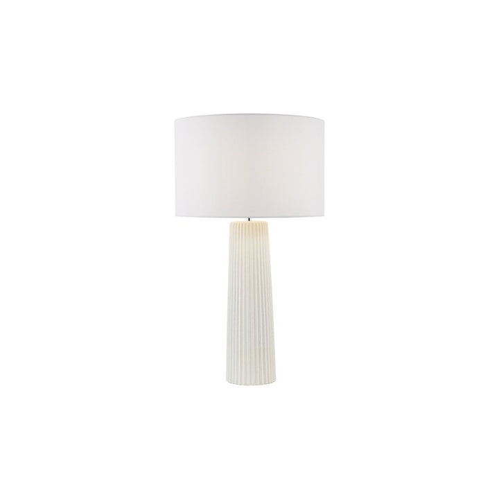 Dar MYL422-PYR162 Myla Ceramic Table Lamp White With Shade