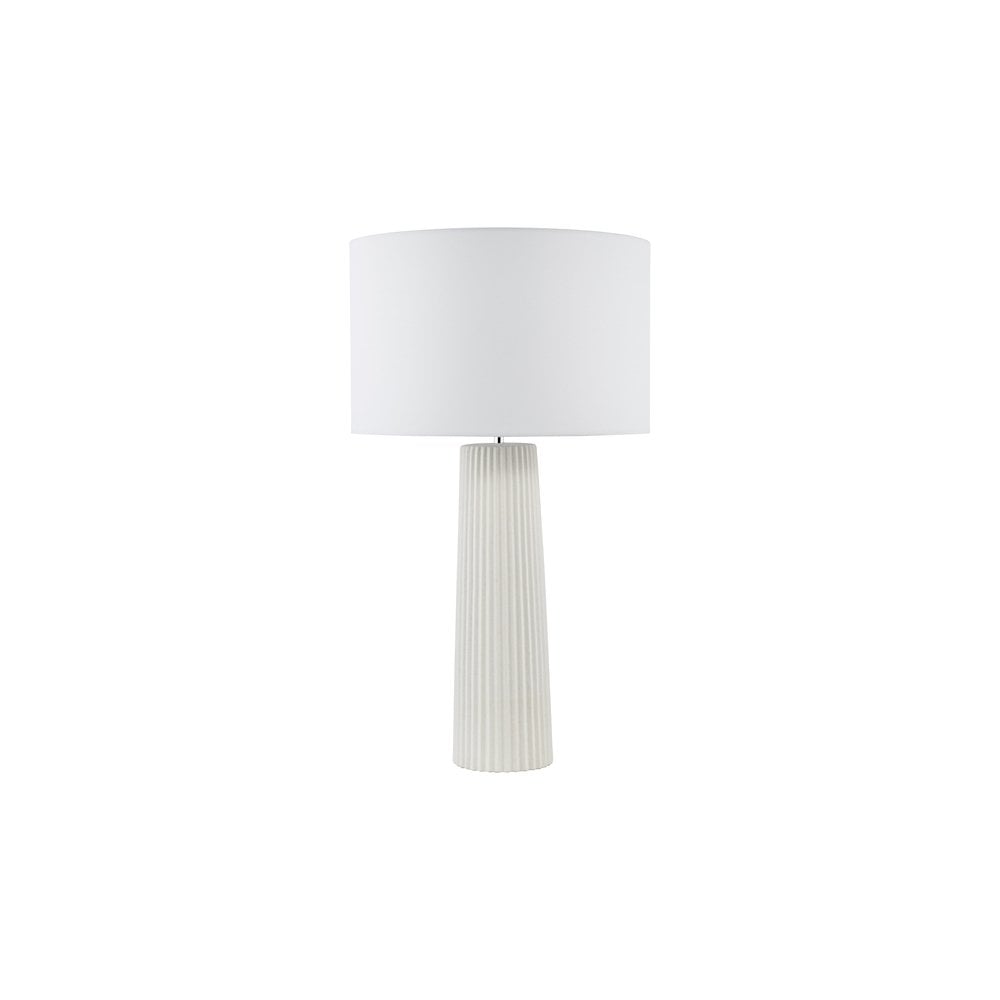 Dar MYL422-PYR162 Myla Ceramic Table Lamp White With Shade