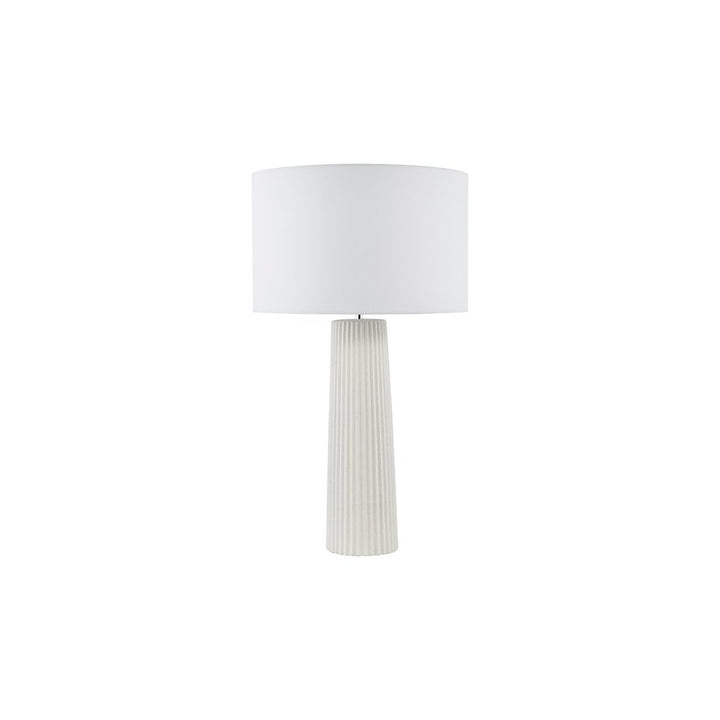 Dar MYL422-PYR162 Myla Ceramic Table Lamp White With Shade