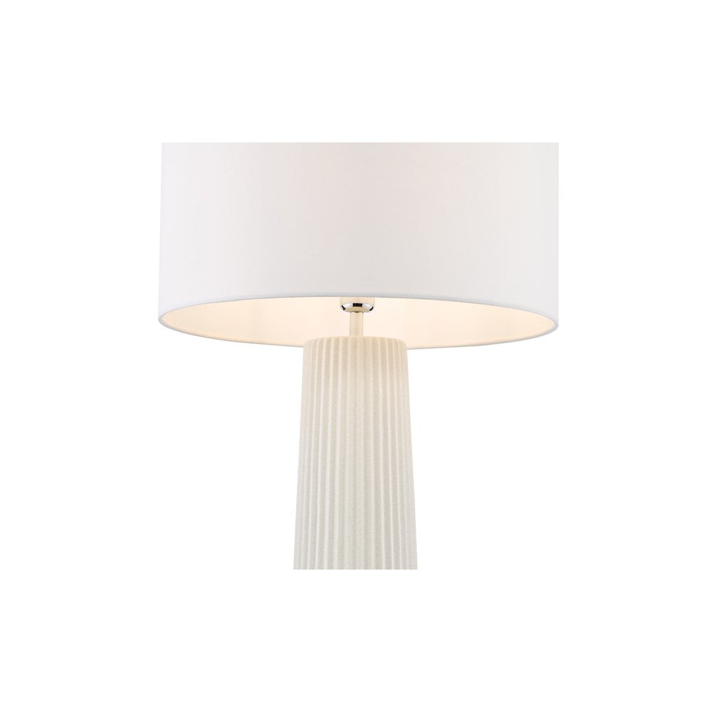 Dar MYL422-PYR162 Myla Ceramic Table Lamp White With Shade