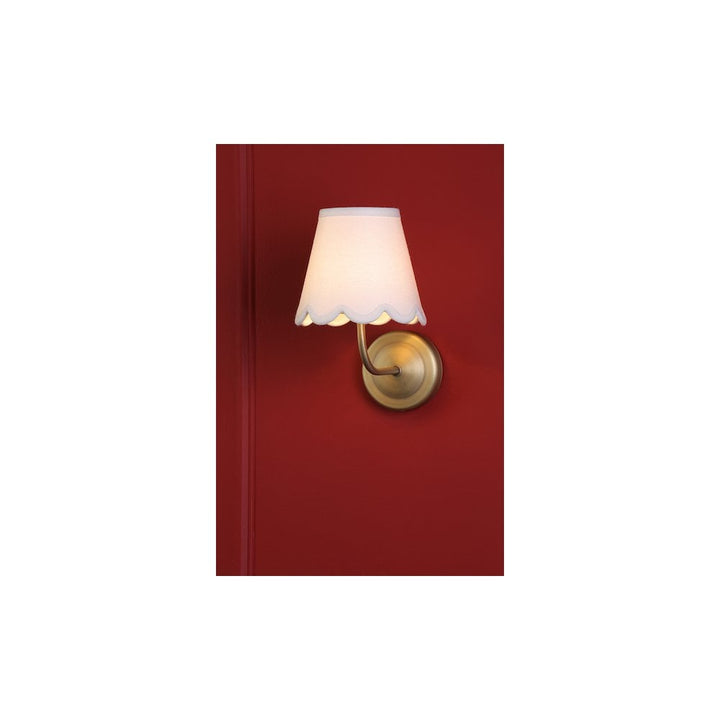 Dar NAV0775-NER262 Navarro Rechargeable Wall Light Matt Antique Brass With Shade LED