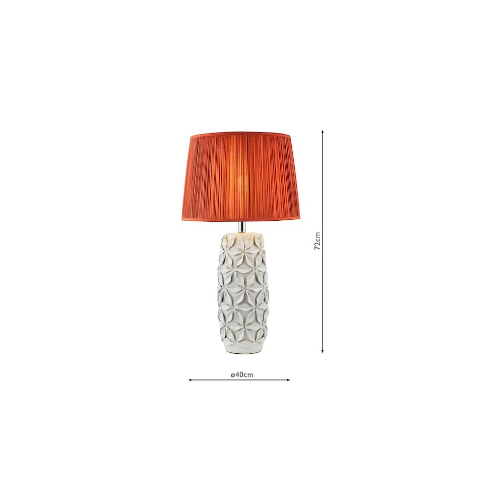 Dar NEU4229-ZEE1603 Neus Ceramic Table Lamp Natural With Shade