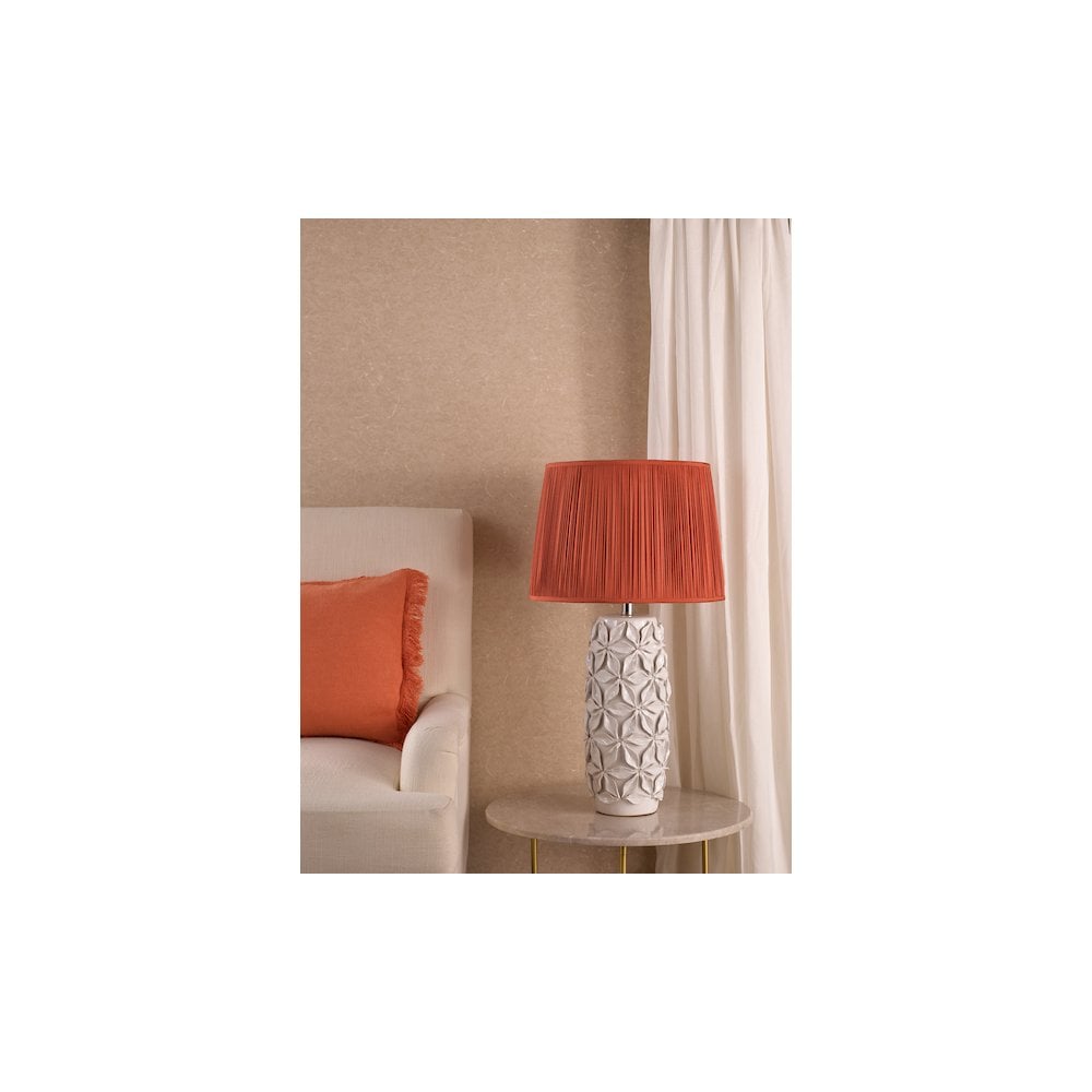 Dar NEU4229-ZEE1603 Neus Ceramic Table Lamp Natural With Shade