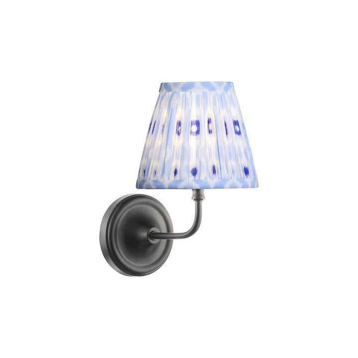 Dar PAD0722-IKA2623 Padme Wall Light Matt Black With Blue Shade