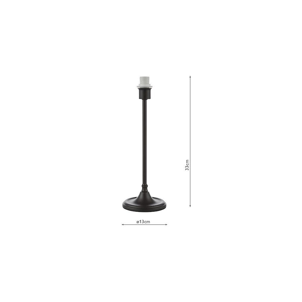 Dar PAD4222-IKA1023 Padme Table Lamp Matt Black With Blue Shade