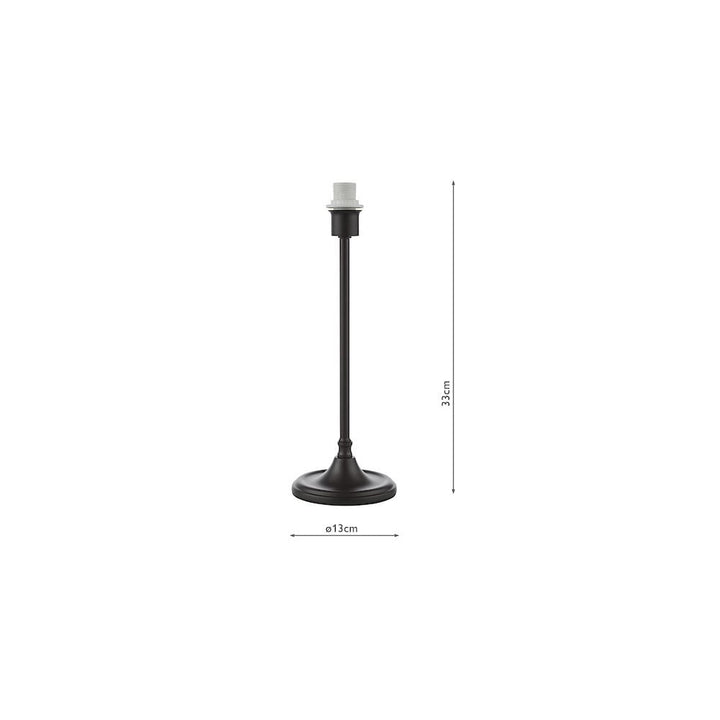 Dar PAD4222-NER102 Padme Table Lamp Matt Black With Scallop Shade