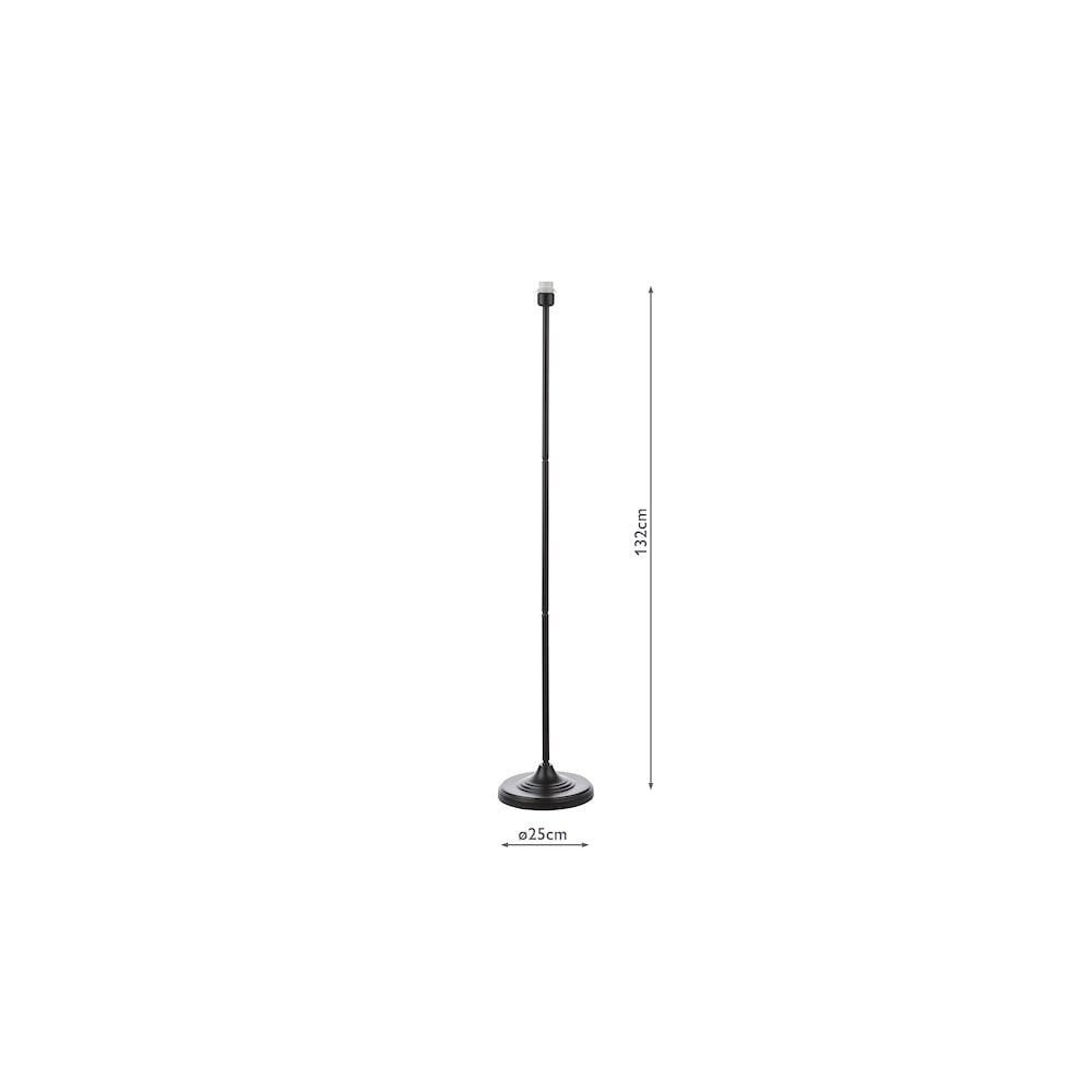 Dar PAD4922-IKA1623 Padme Floor Lamp Matt Black With Blue Shade