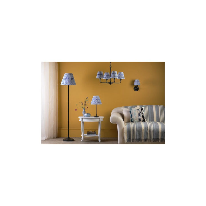 Dar PAD4922-IKA1623 Padme Floor Lamp Matt Black With Blue Shade