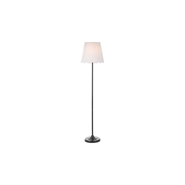 Dar PAD4922-NER162 Padme Floor Lamp Matt Black With Scallop Shade