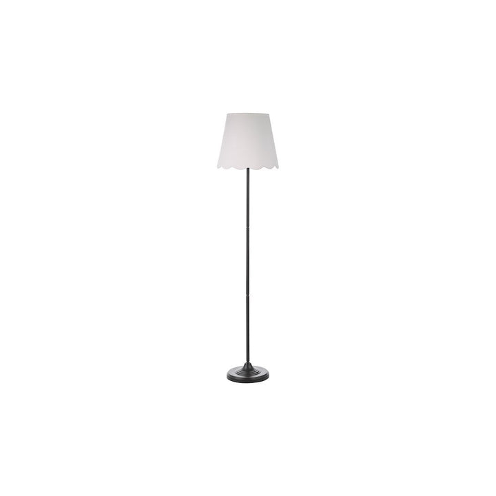 Dar PAD4922-NER162 Padme Floor Lamp Matt Black With Scallop Shade