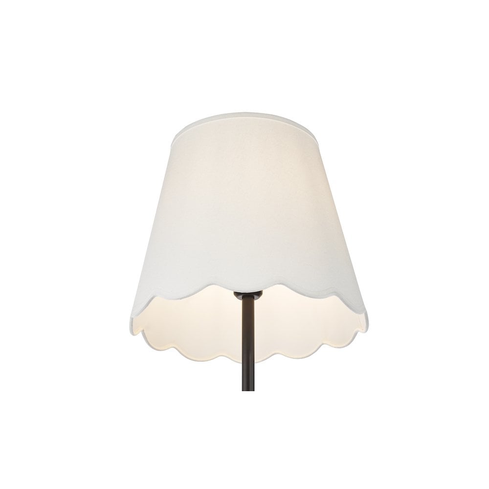 Dar PAD4922-NER162 Padme Floor Lamp Matt Black With Scallop Shade